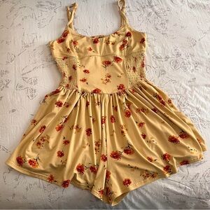 Urban Outfitters Yellow Floral Top